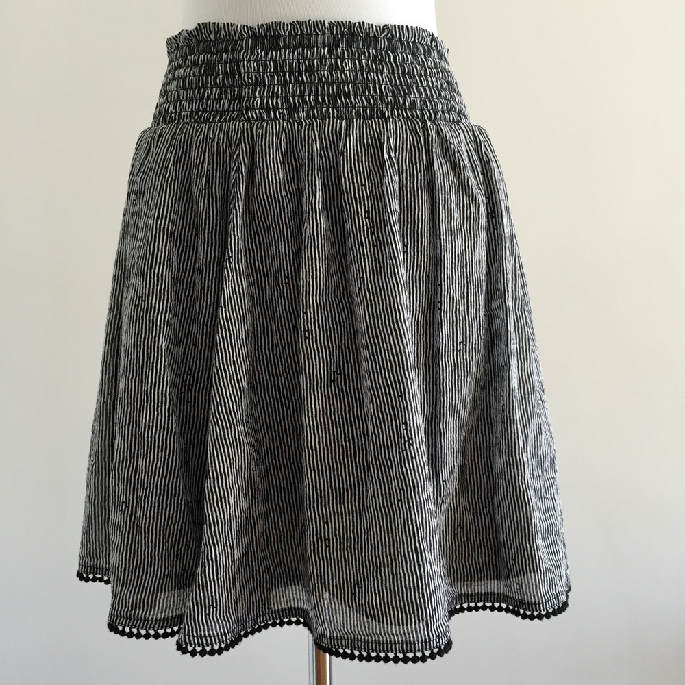 Cute black and white striped skirt