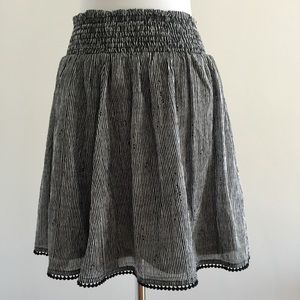 Cute black and white striped skirt