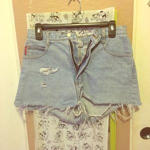 BONGO High Waisted Jean Shorts