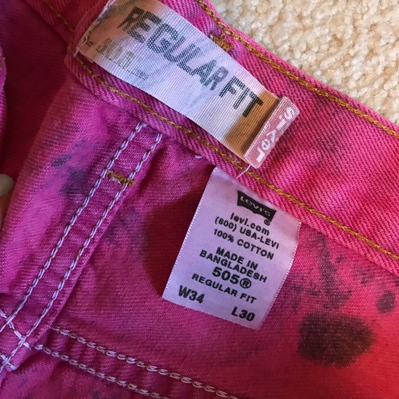 High waisted pink jean shorts - Picture 3 of 3