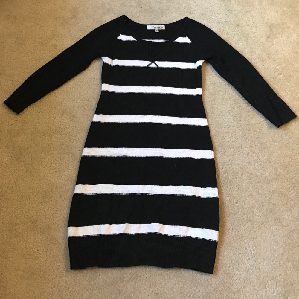 Stripped sweater dress