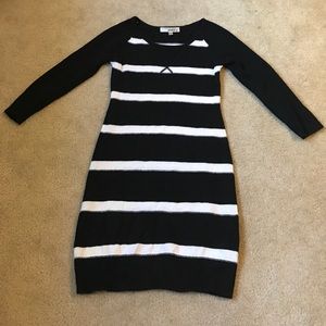 Stripped sweater dress