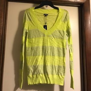 Express Yellow striped sweater