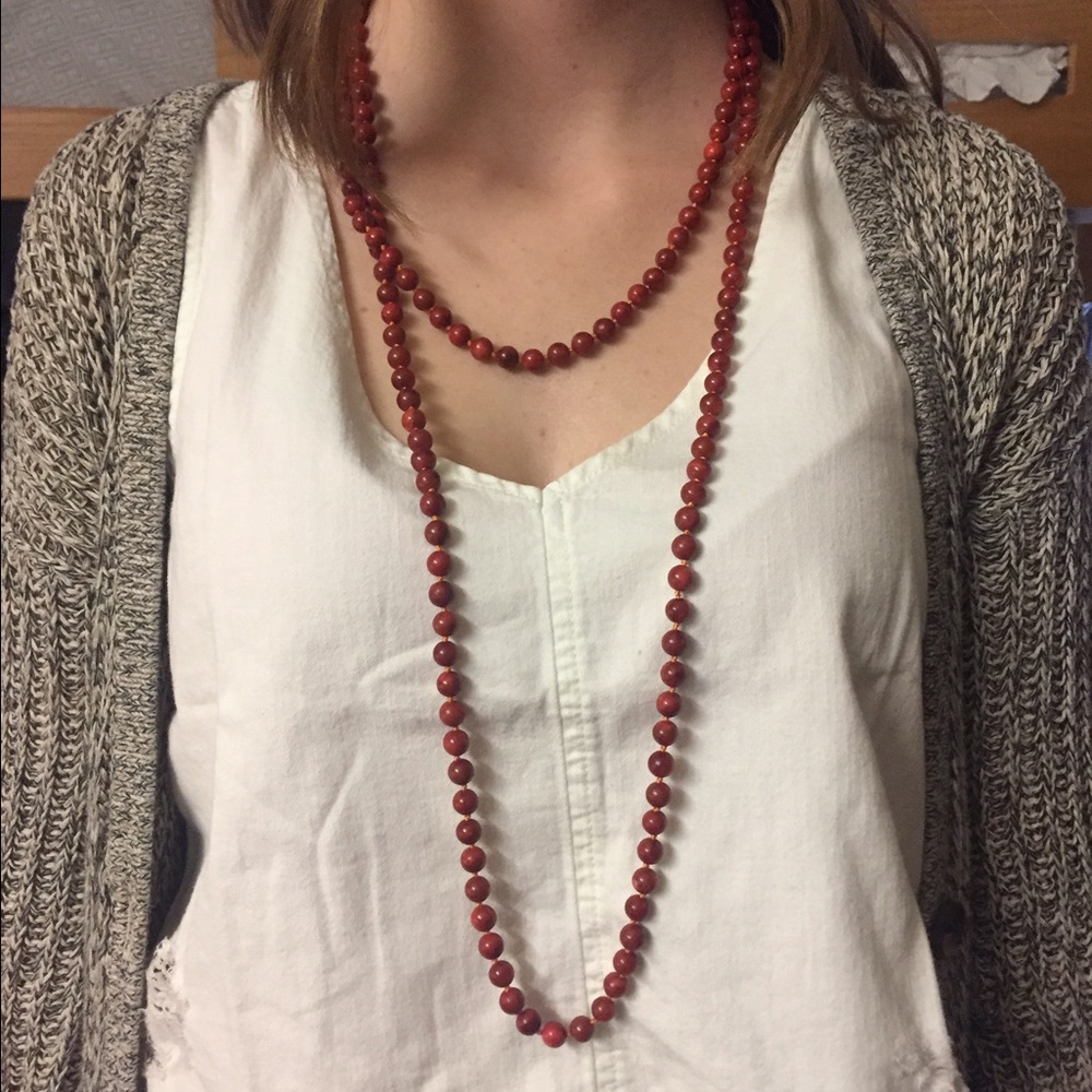 Red Beaded Necklace