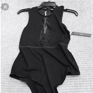 Tahiti Black Lace Bodysuit Sleepwear