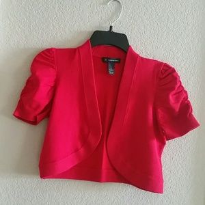 Red cropped sweater