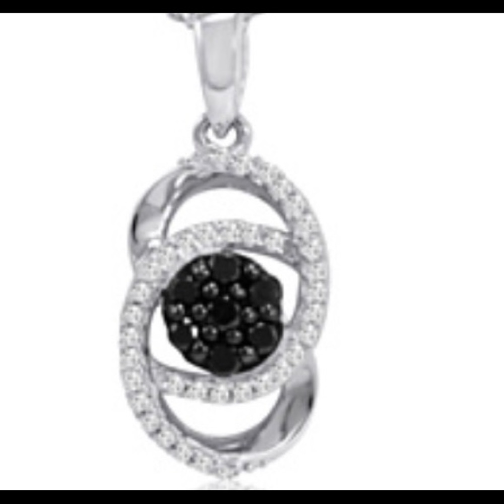Infinity Pendant 1/4ct tw Sterling silver