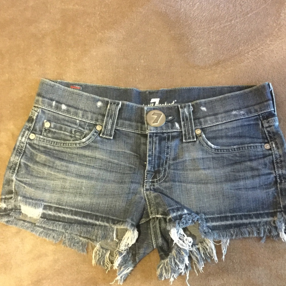Seven 7 For All Mankind Distressed Shorts Size 27