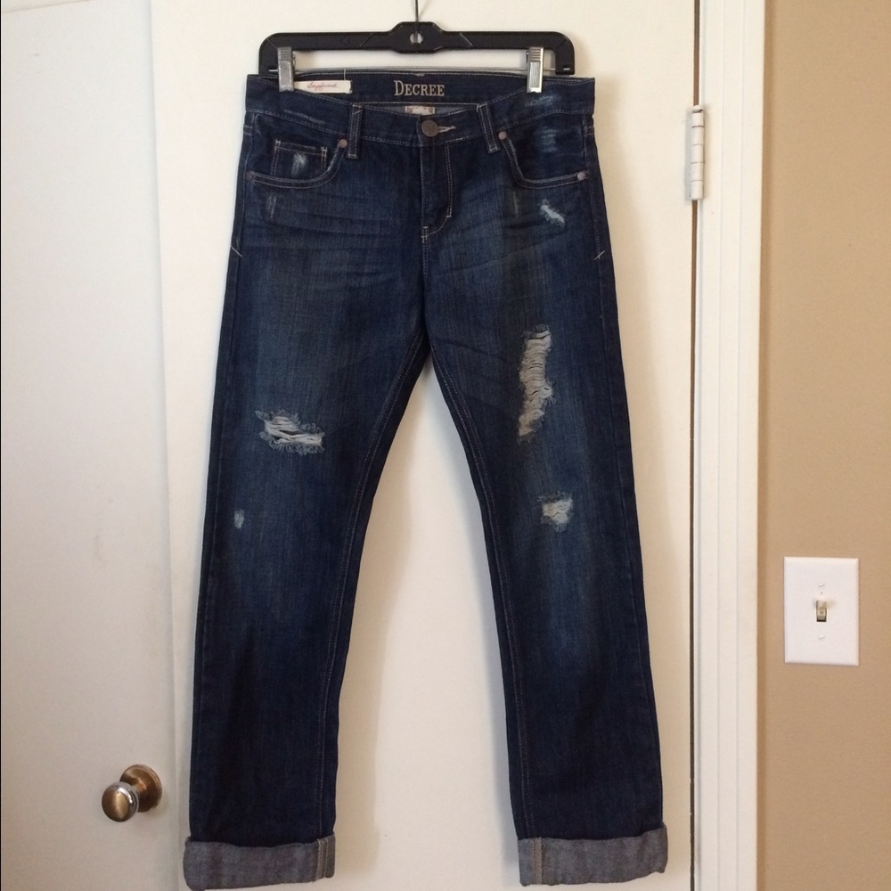 Decree Boyfriend Cuffed Jeans