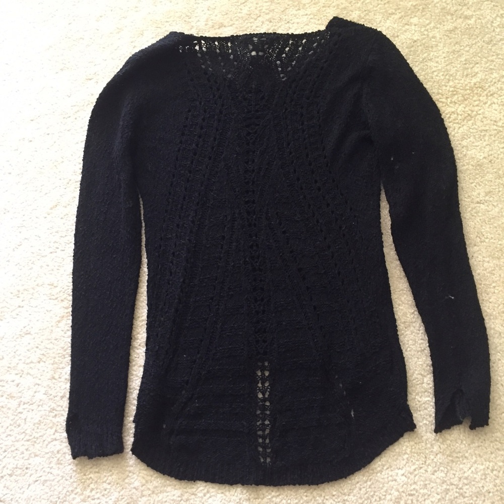 DONATED Detailed Back, Hi-Low Sweater - Picture 2 of 4
