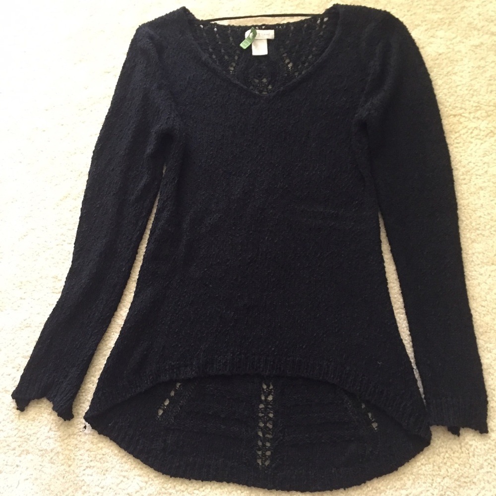 DONATED Detailed Back, Hi-Low Sweater - Picture 3 of 4