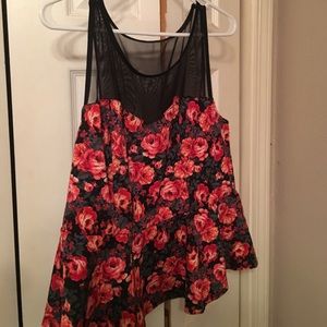 Floral peplum shirt