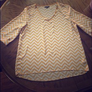 XL Kiara Chevron Print Blouse