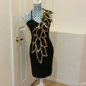 Stunning Vintage Black Tie Cocktail Dress. Stunning Vintage Black Tie Cocktail Dress.
