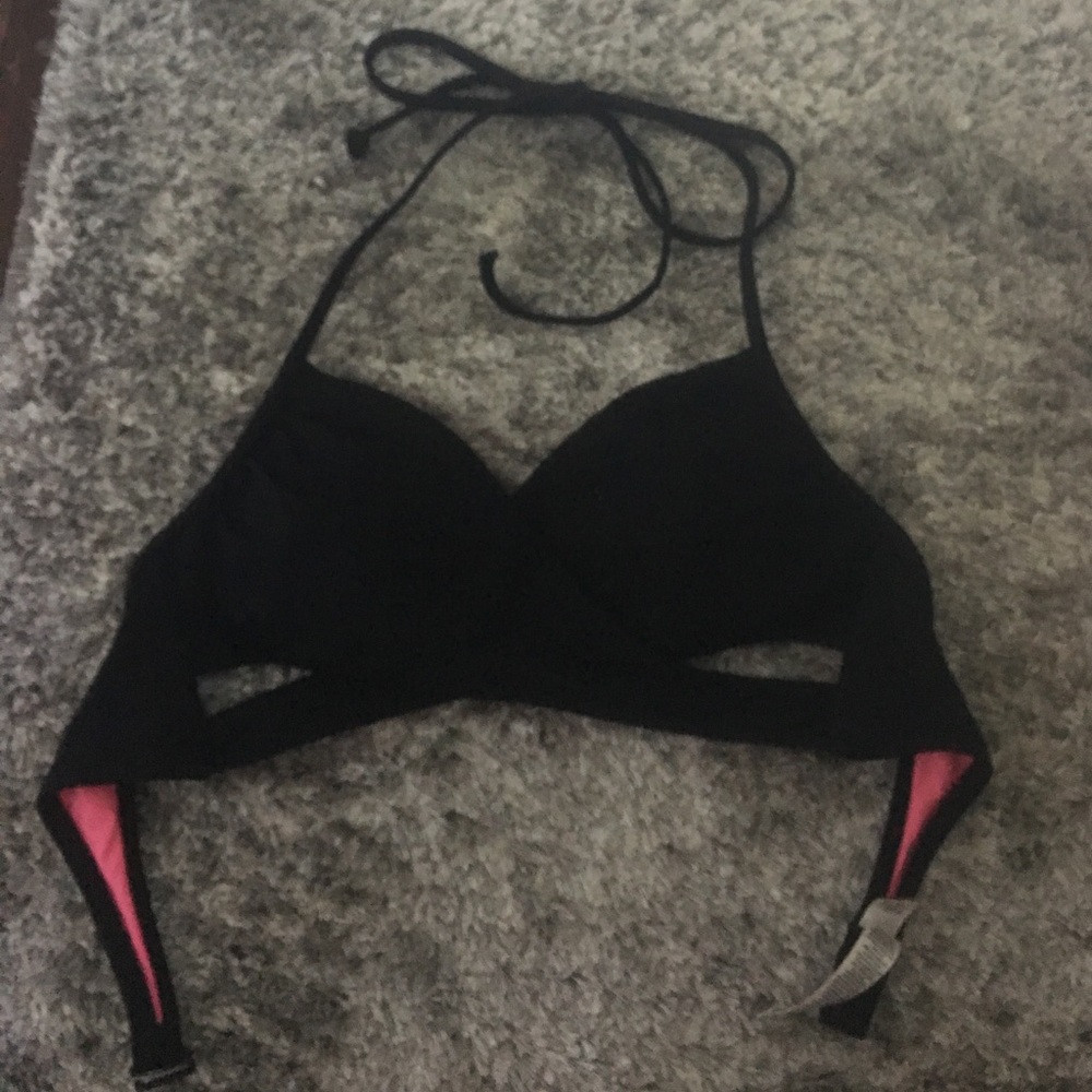 VS wrap around black swim top