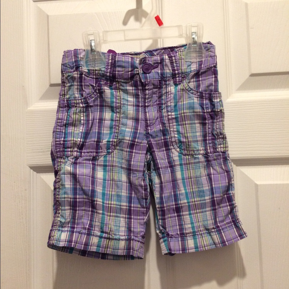Little Girls Plaid Golf Shorts