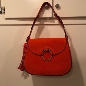Tory Burch orange suede bag!!
