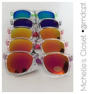 Transparent and color frame sunglasses