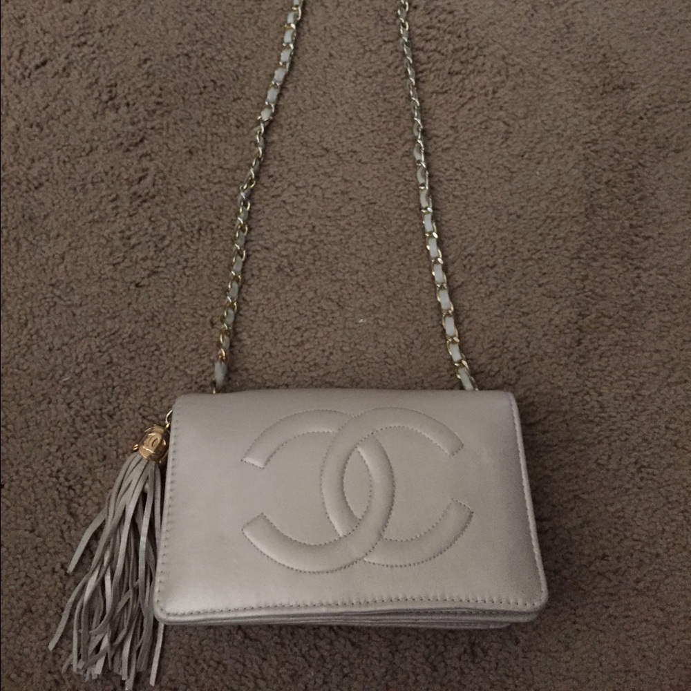 Cream colored purse