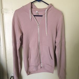 Mauve American Apparel zip up hoodie