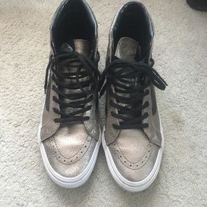 Black/Gold Vans SK8-HI