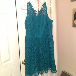 Green lace dress