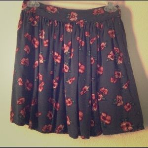Loose floral and gray skirt