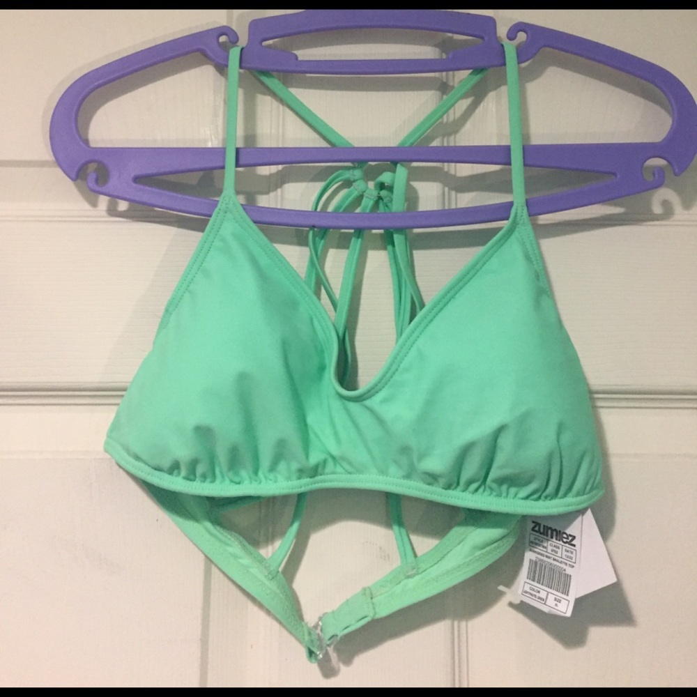 Zumiez sea green swimtop