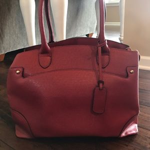 Red London fog purse