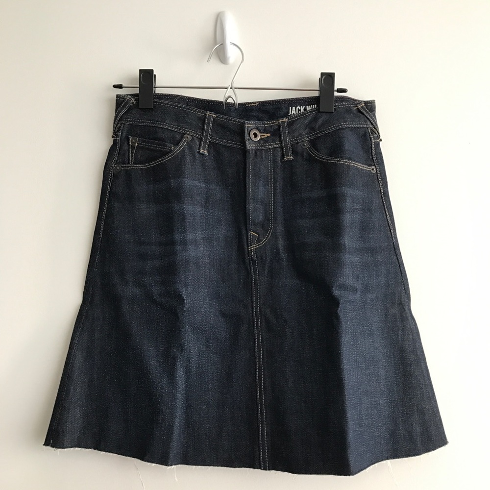 Pre Owned Jack Wills dark wash high rise skirt