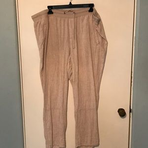 Tan Linen cropped pants XL
