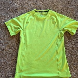 Lime green Nike running shirt