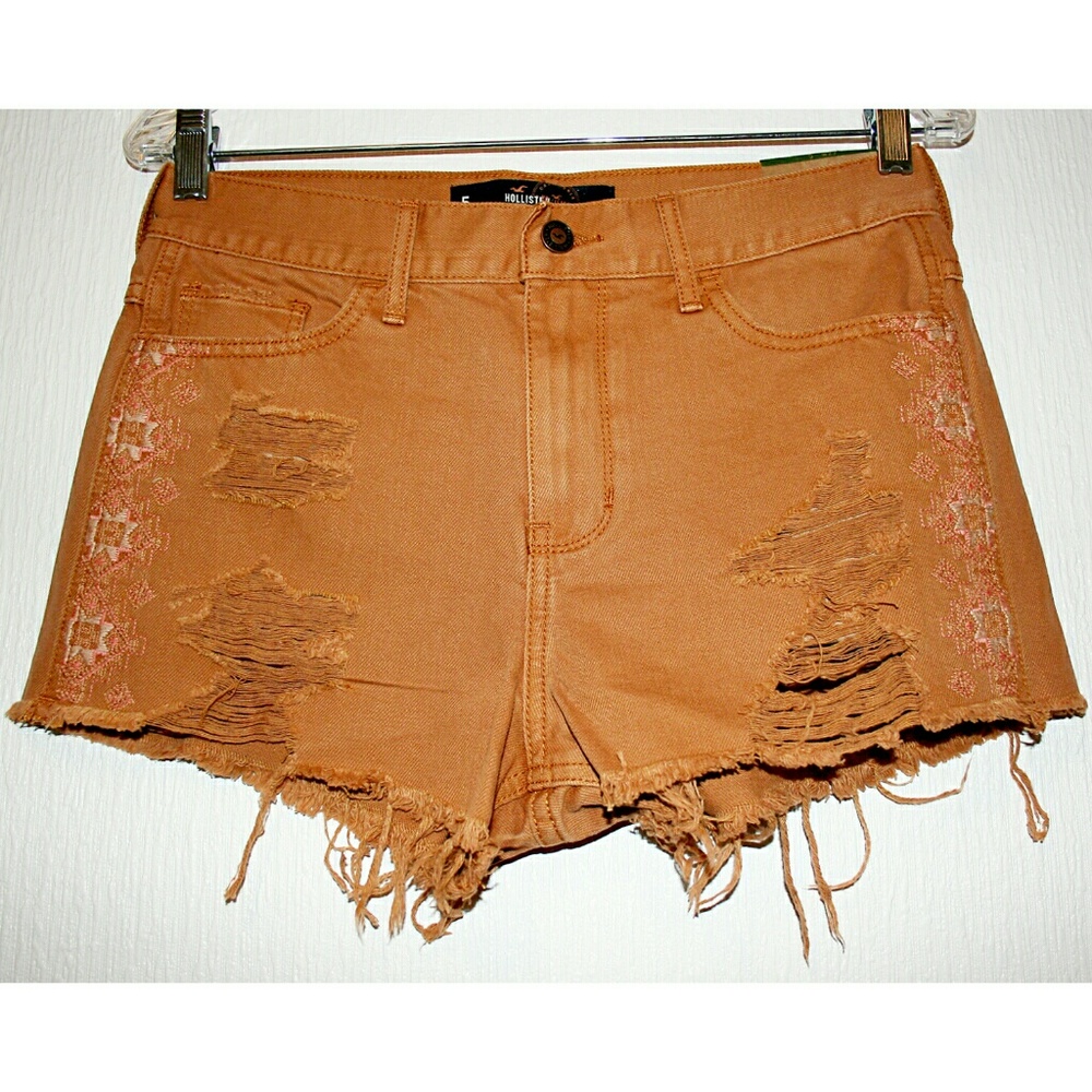 Destroyed Tribal Embroidered Frayed Shorts NWT - Picture 2 of 8