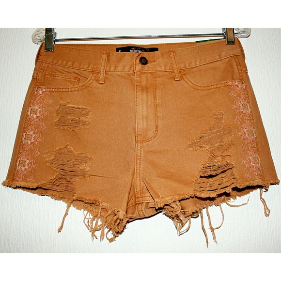 Destroyed Tribal Embroidered Frayed Shorts NWT - Picture 2 of 8