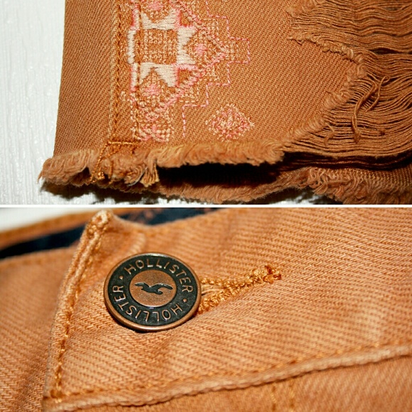 Destroyed Tribal Embroidered Frayed Shorts NWT - Picture 6 of 8