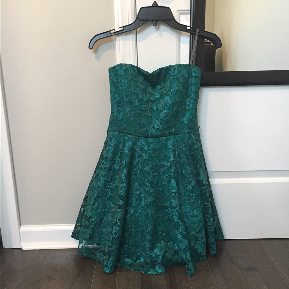 teal party dress