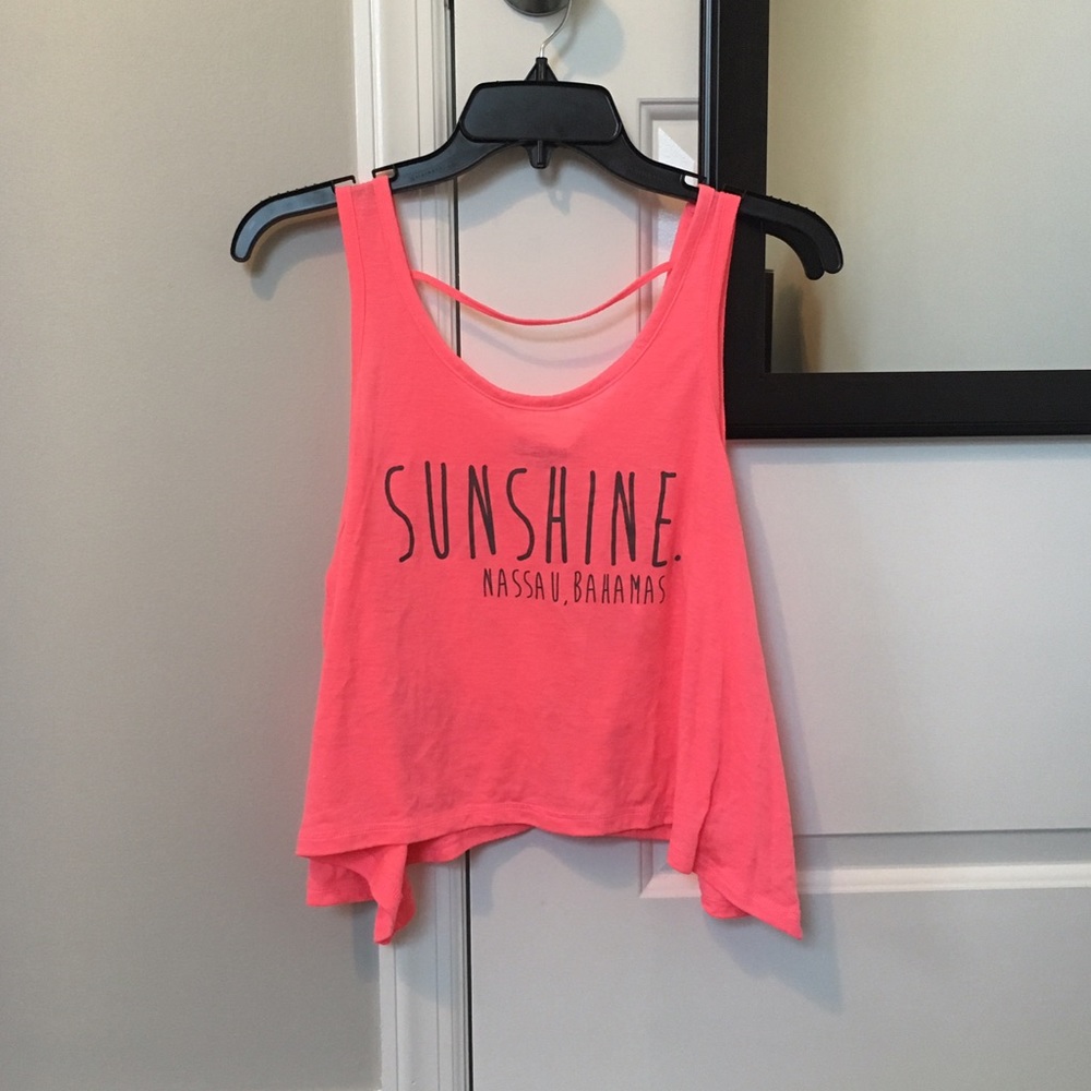 hot pink crop top