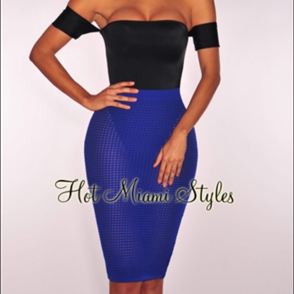Hot Miami Styles laser knit skirt