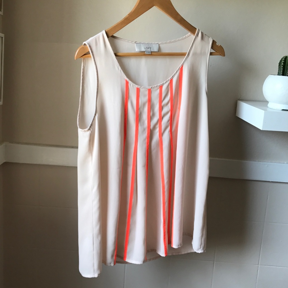 Loft Beige Tank with Neon Detailing