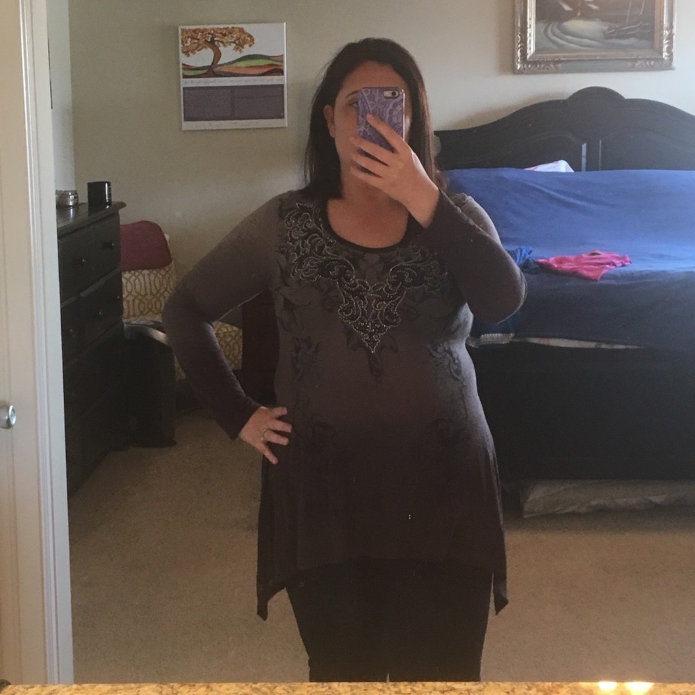 Studded pullover tunic