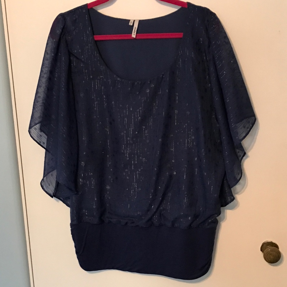 Blue/purple dressy top size XL