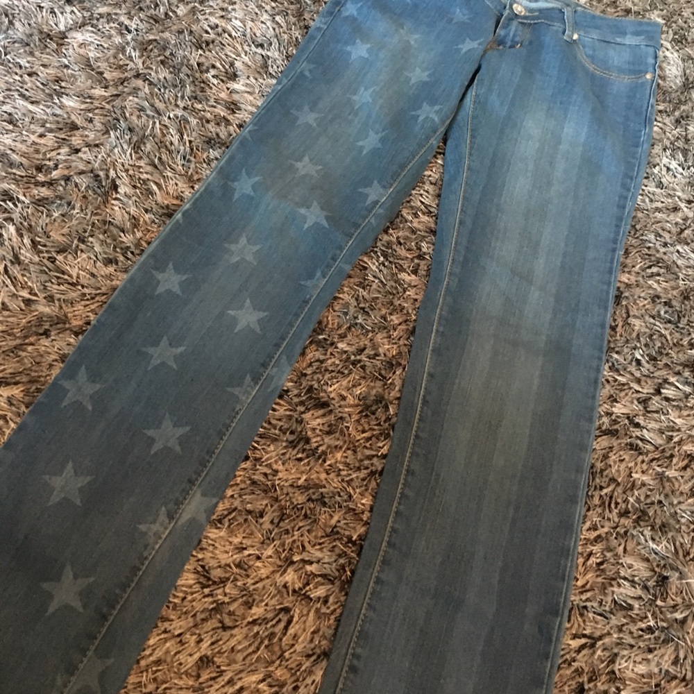 Stars & stripes flag jeans size 3/4 never worn