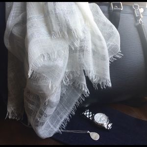 White and Silver Scarf