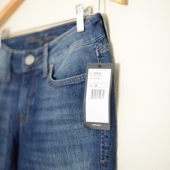 SALE Mavi Sonja Nolita Skinny Boyfriend Blue Jean - Picture 3 of 4