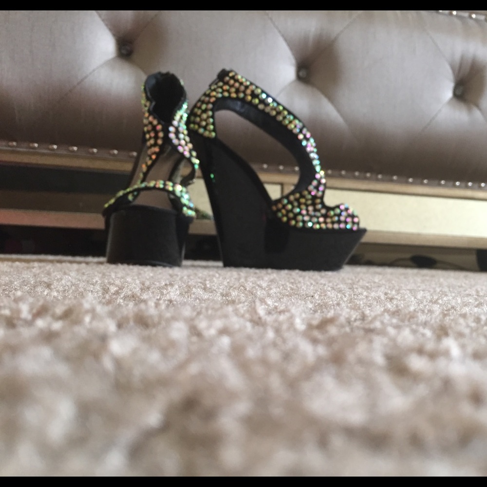 Wild Pair 6.2in Studded Wedges