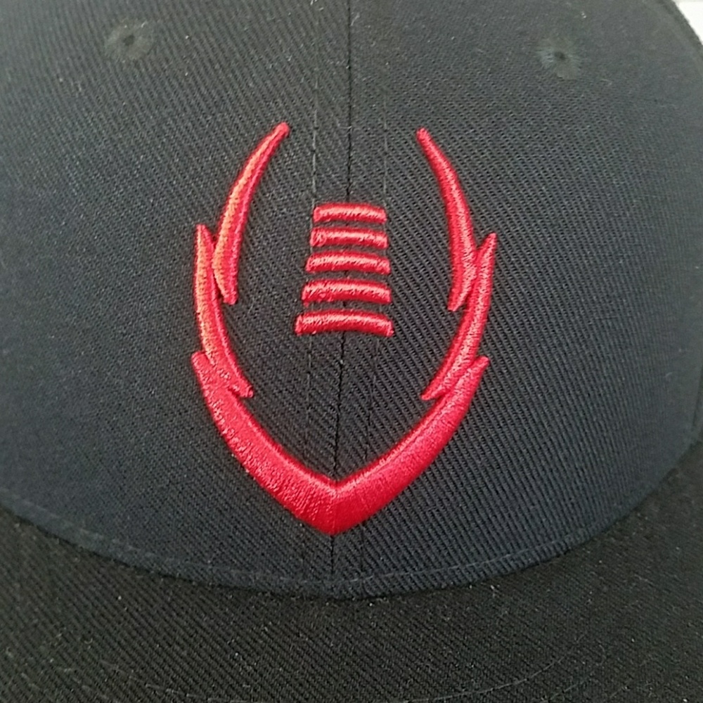 Nike Dri-Fit Football Hat Snap Back Black Red - Picture 6 of 8