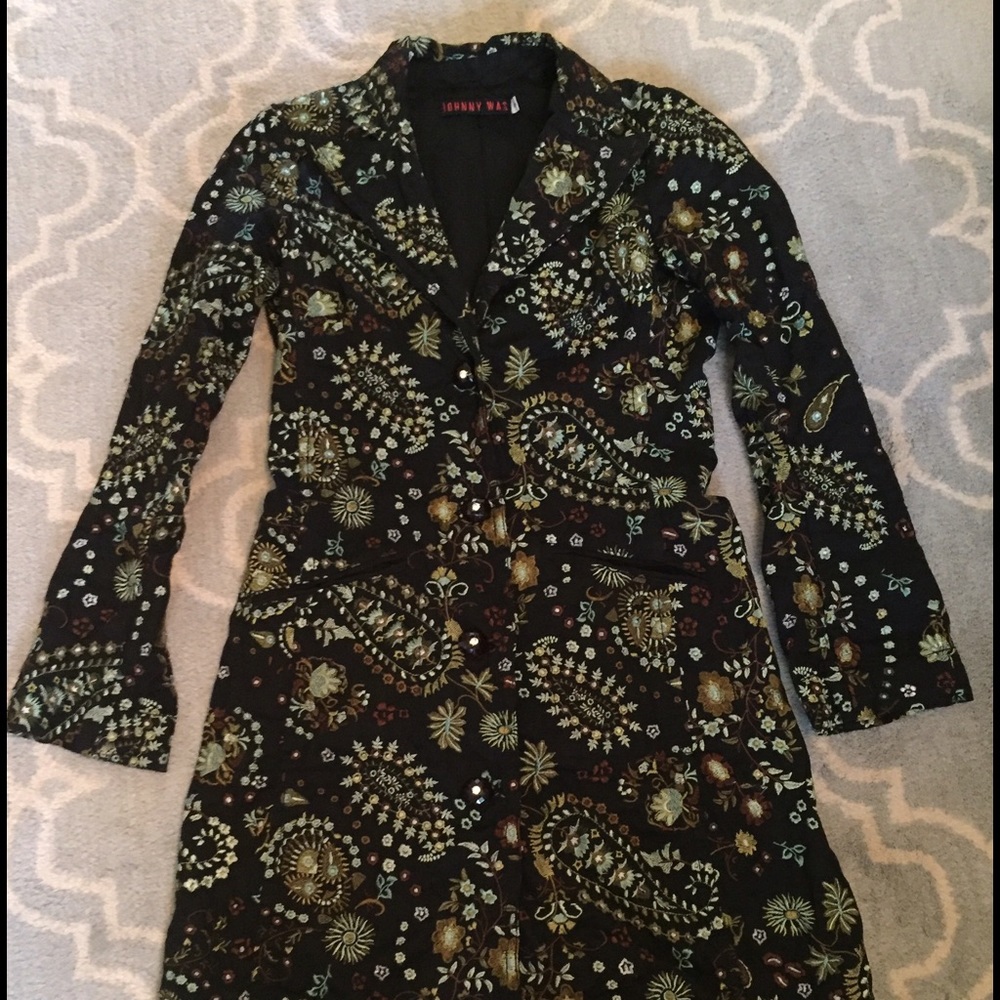 Johnny Was embroidered coat