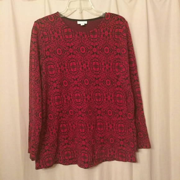 J.Jill Christmas Snowflake Top - Picture 1 of 3