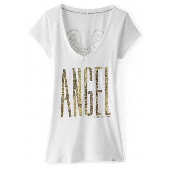 Victoria's Secret Tops - Victoria's Secret Supermodel Angel bling wing tee