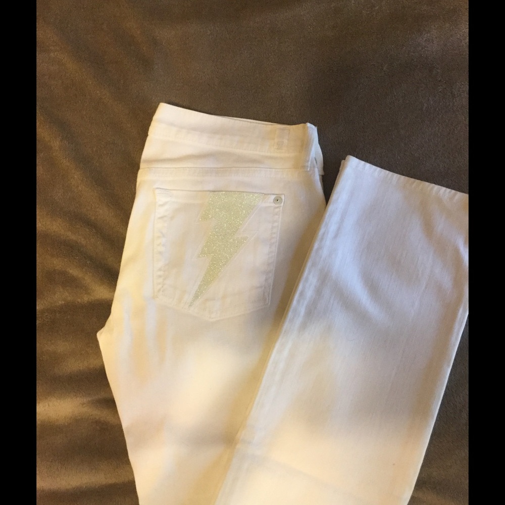 Seven 7 For All Mankind Lightning White Jeans